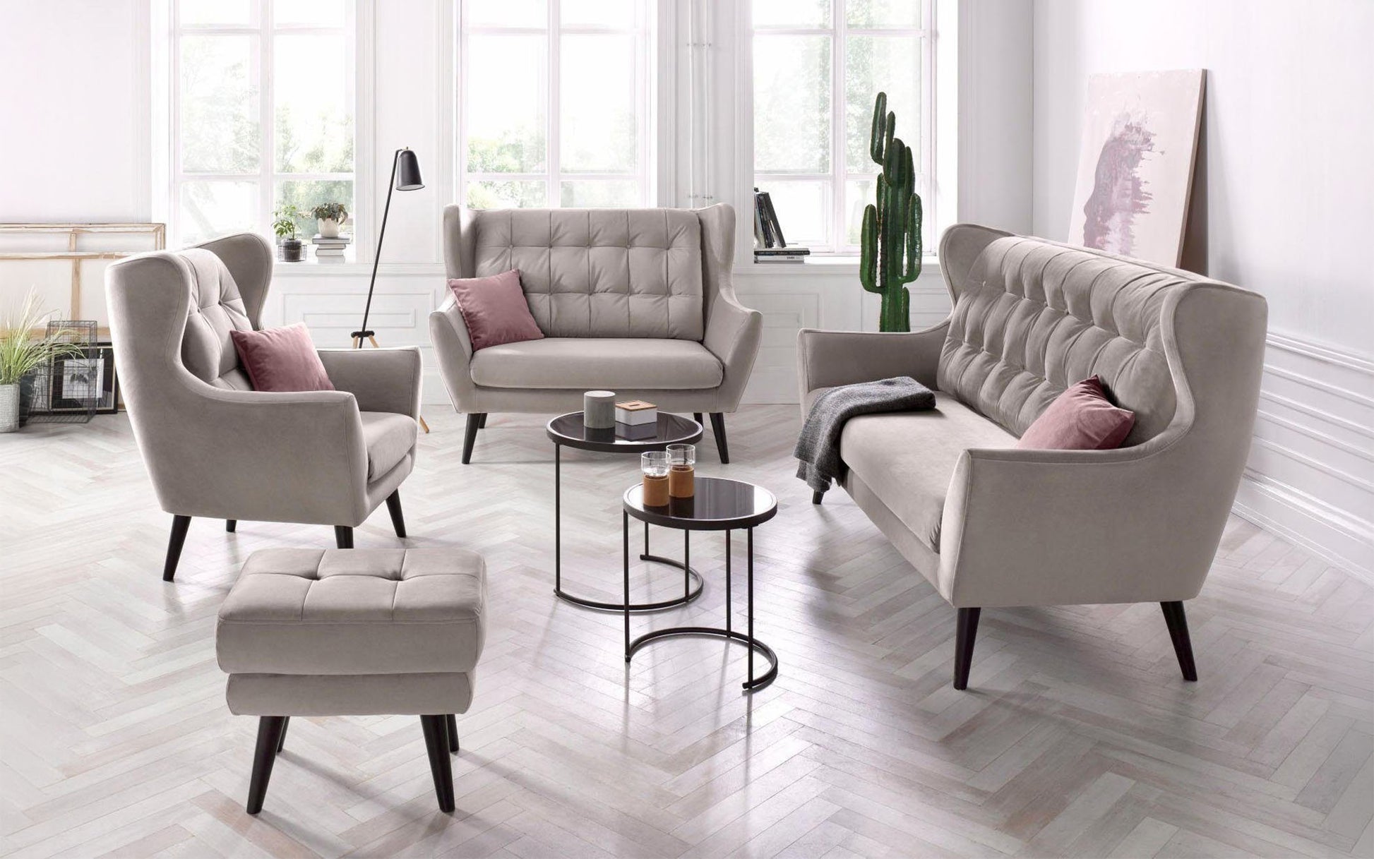 Dīvāns Hary 144;197/107/94 cm pelēks - N1 Home