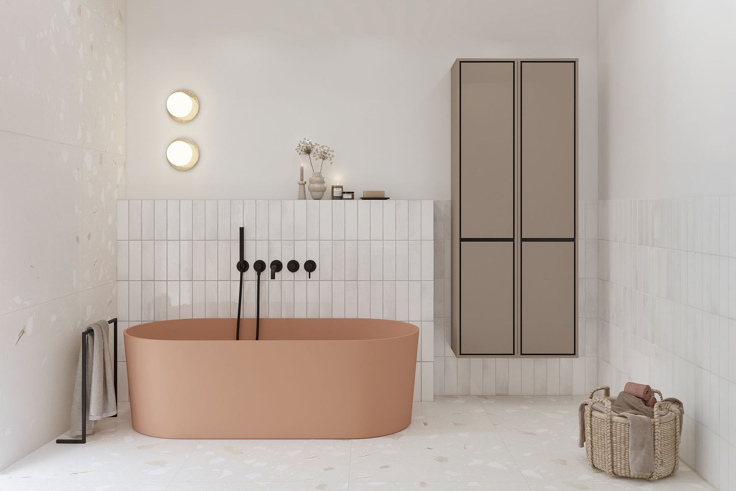 Skapis Iriva 35/30/172 cm congo/melns