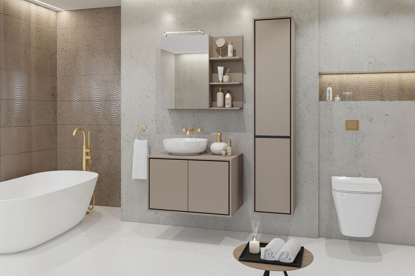 Skapis Iriva 78/48/51 cm congo/melns