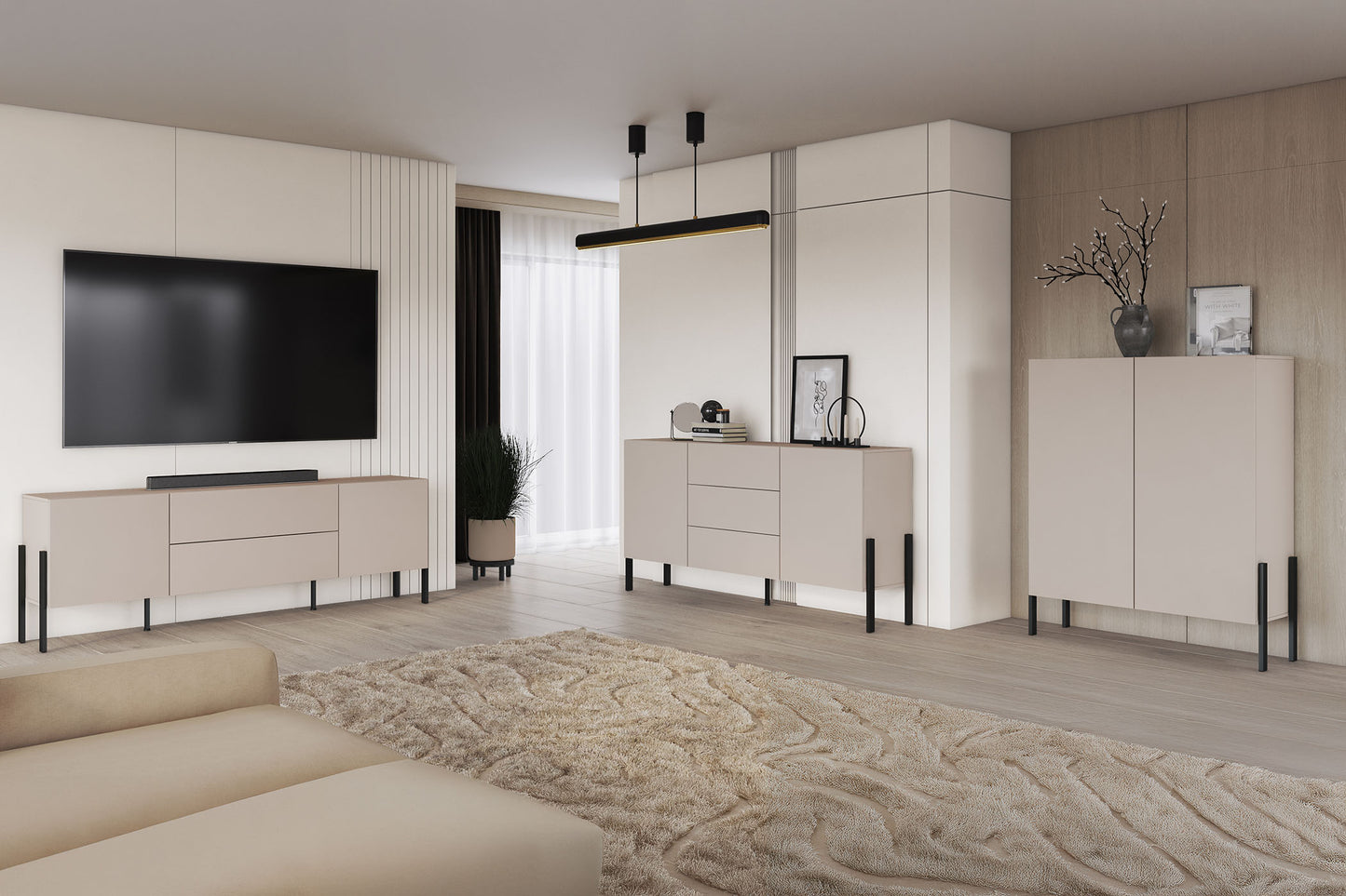 Kumode Jukka 114/135/40 cm kašmirs - N1 Home