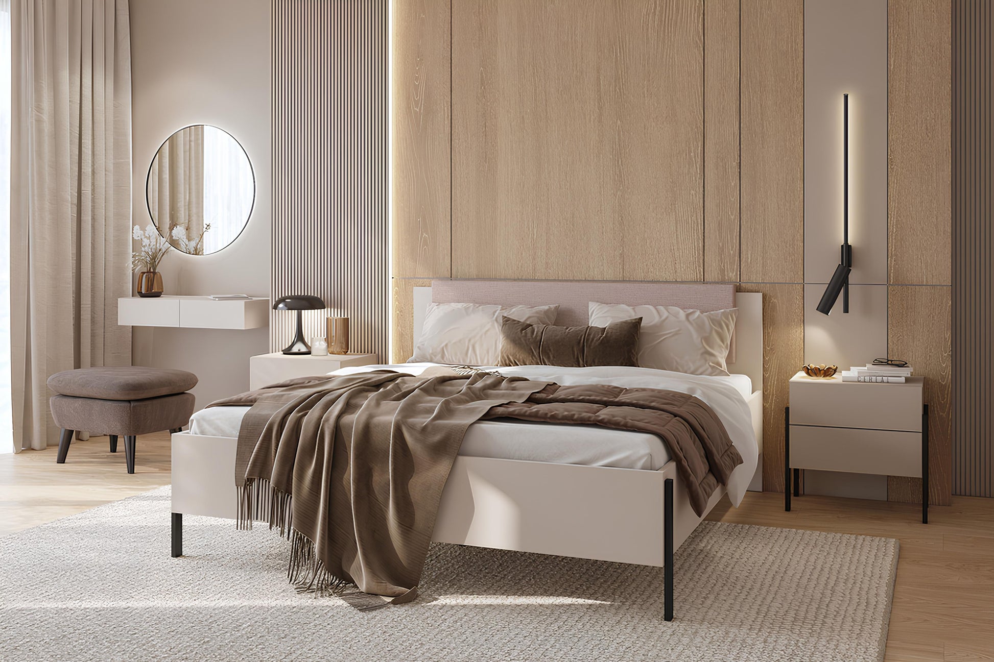 Skapis Jukka 139;184/210/60 cm kašmirs - N1 Home