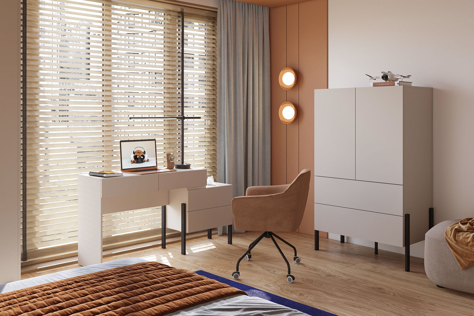 Kumode Jukka 84/90/40 cm kašmirs - N1 Home