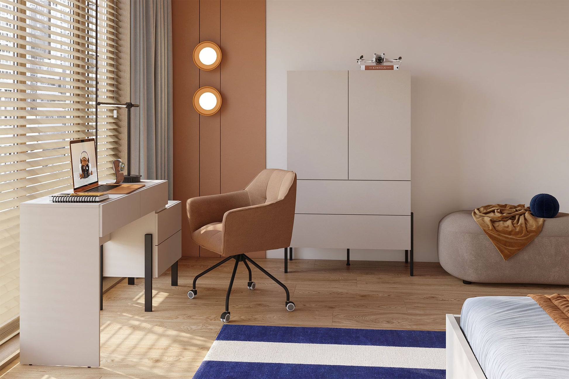 Skapis Jukka 139;184/210/60 cm kašmirs - N1 Home