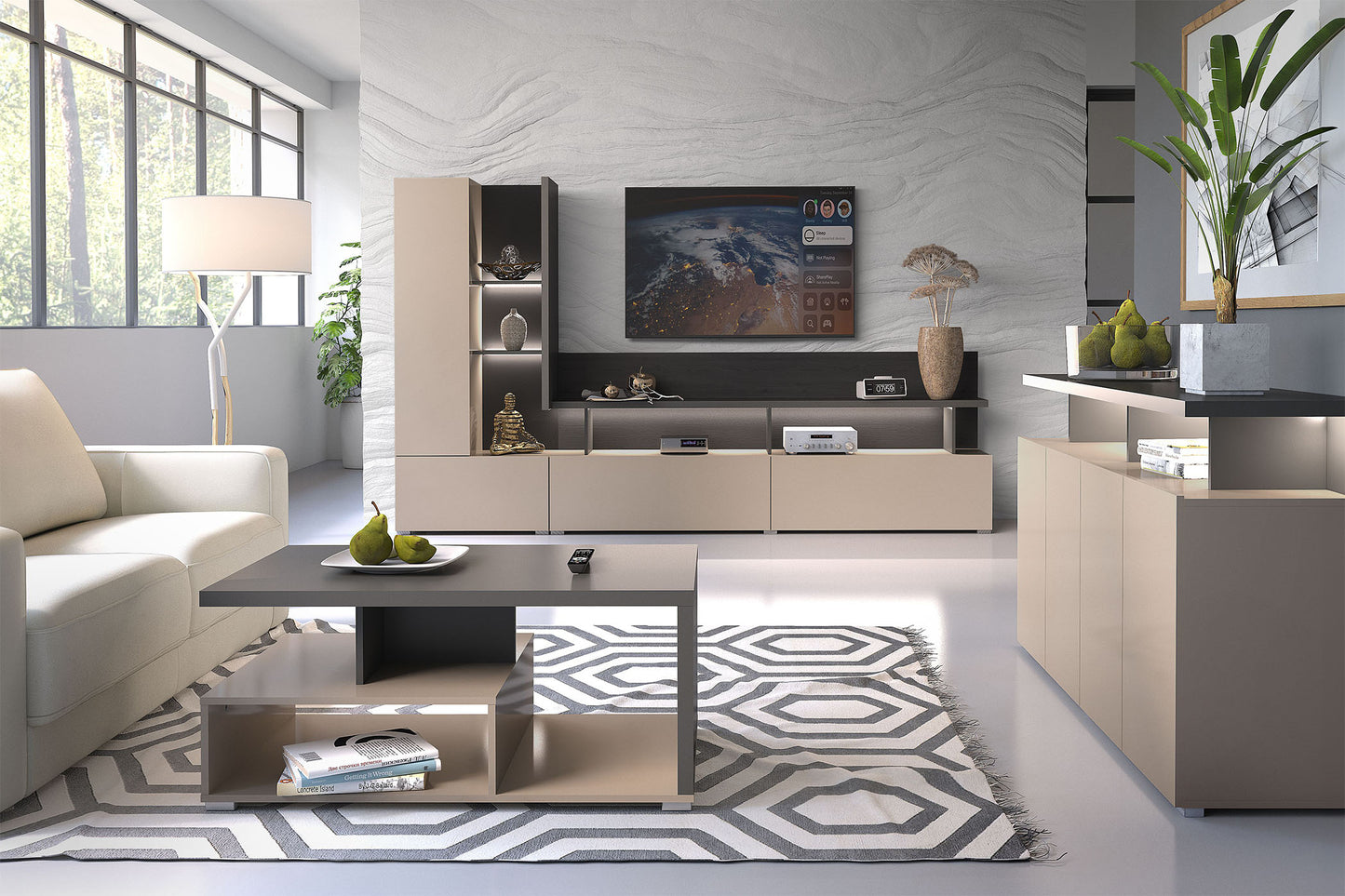 Skapis Serigi 55/180/36 cm congo/antracīts