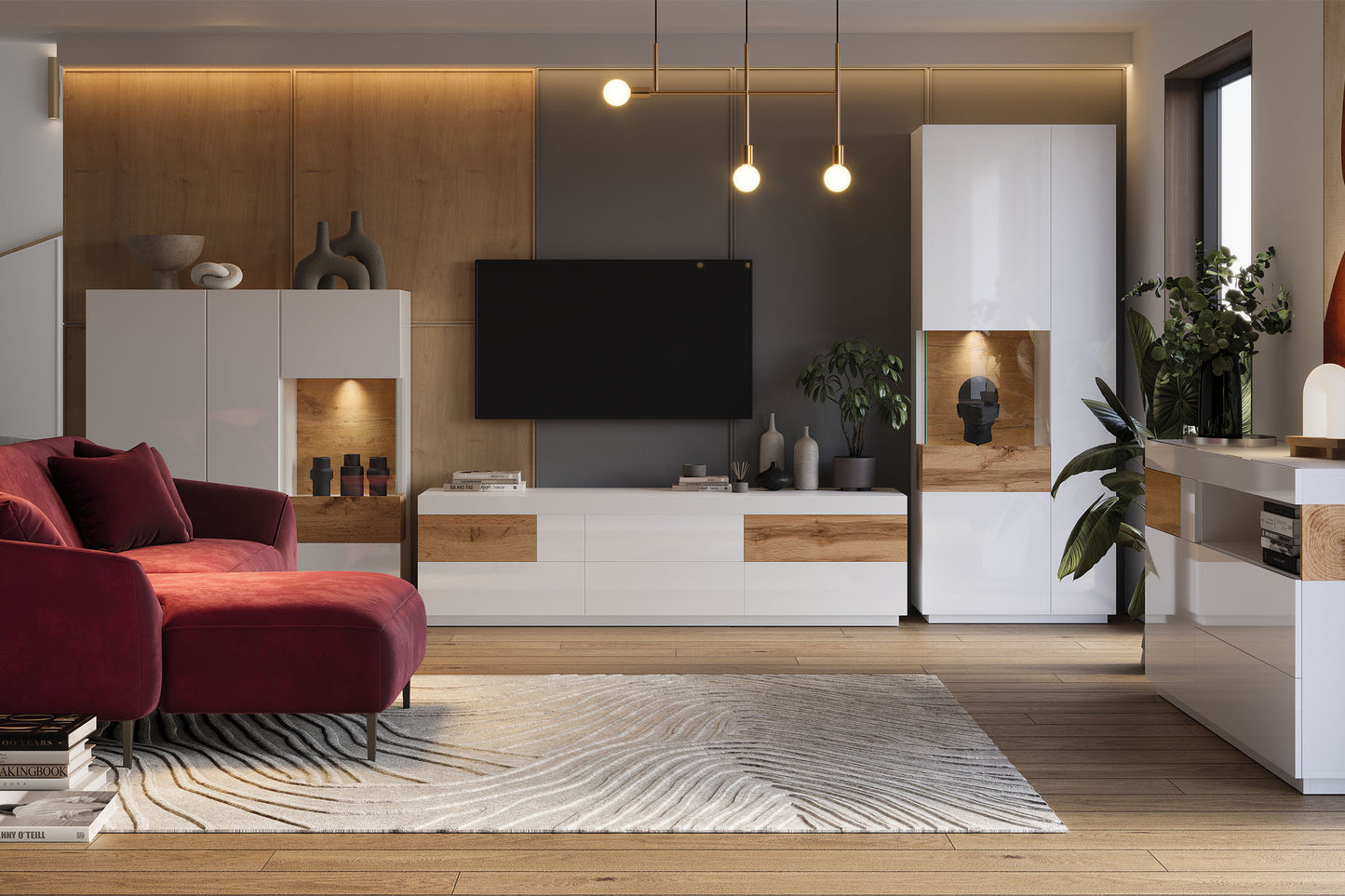 Skapis Solani 80/139/40 cm balts/Votan ozols