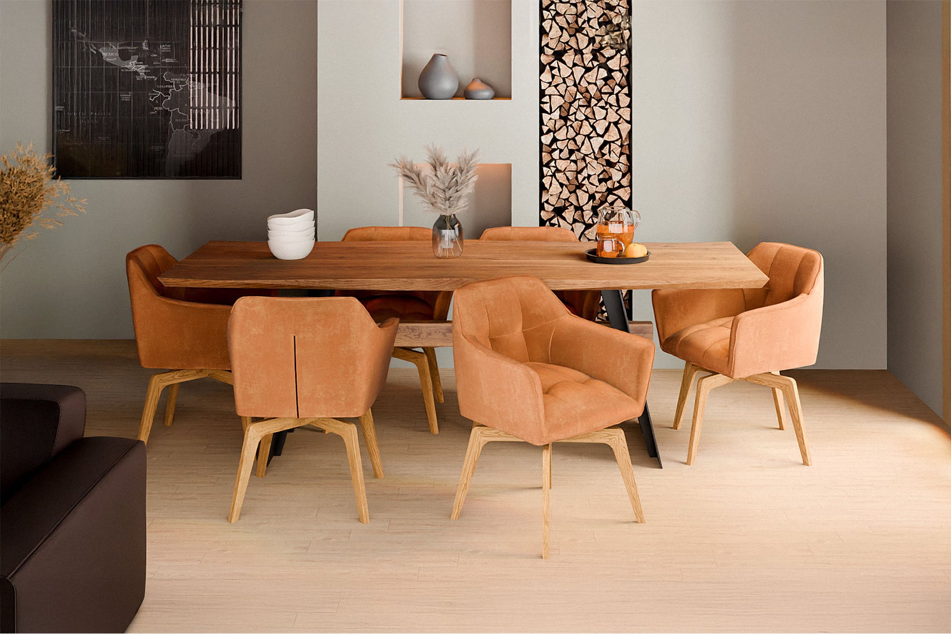 Krēsls Silia W 62/83/61 cm taupe - N1 Home