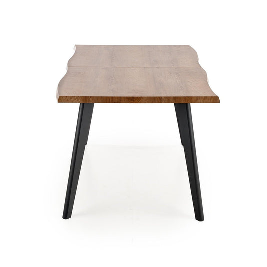 DC pagaldams galds 120-180/80 cm, augša - dabīga, kājas - melna