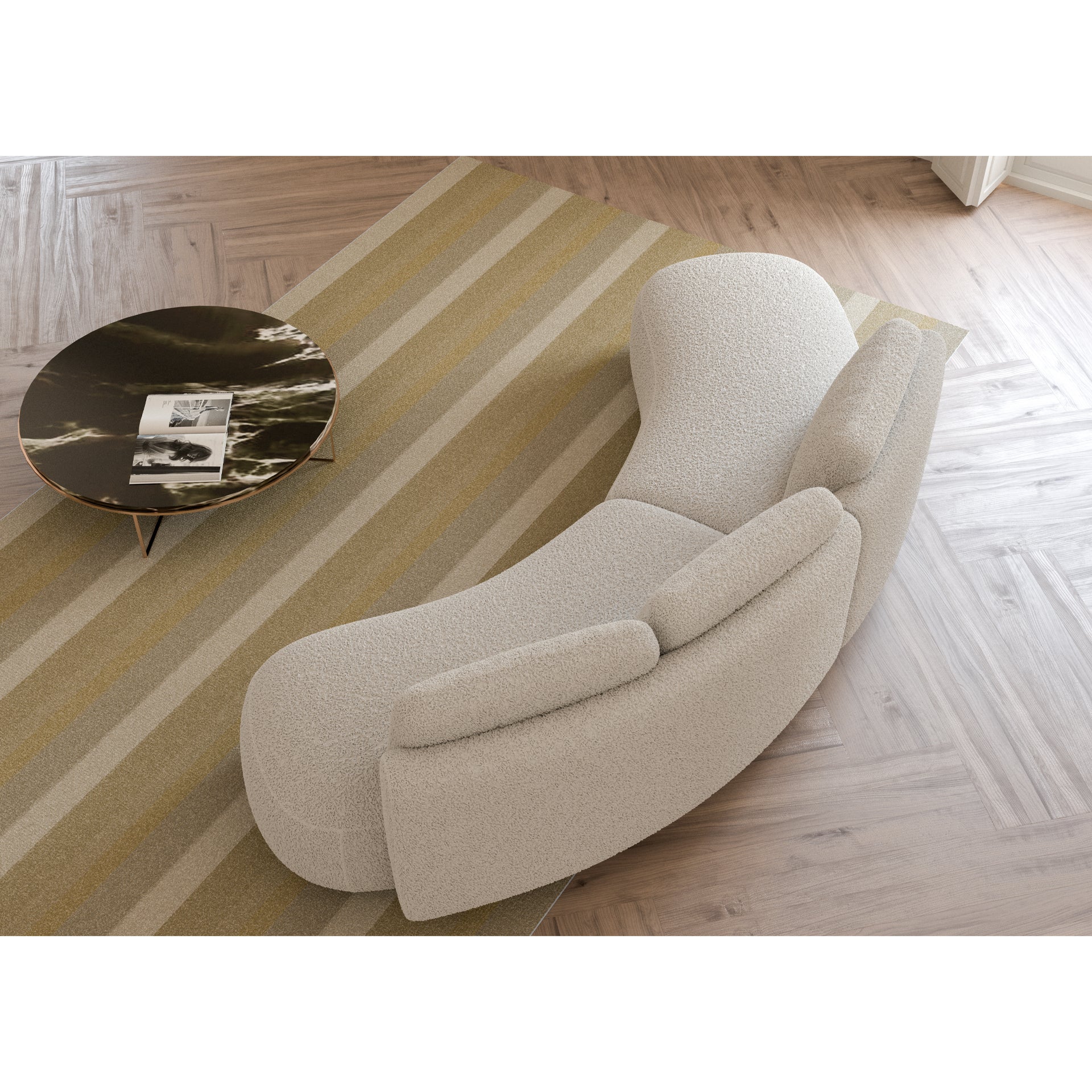 Dīvāns Domani S1 Befame 314/91/144 cm krēms - N1 Home