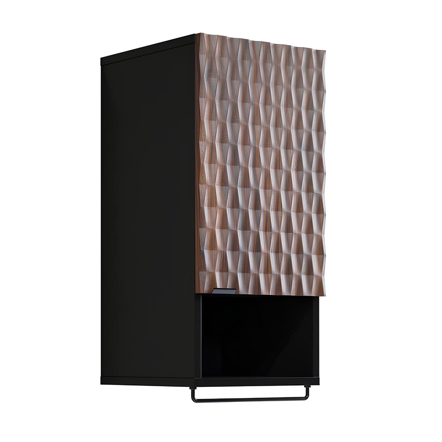 Skapis Enoza 33/133/35 cm Catania/melns oniks