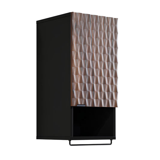 Skapis Enoza 33/133/35 cm Catania/melns oniks