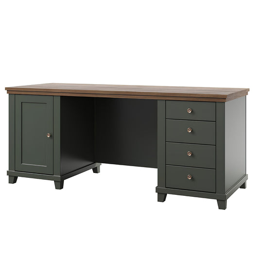 Rakstāmgalds Evtar 180/70/77 cm zaļs/Lefkas ozolkoka lamināts