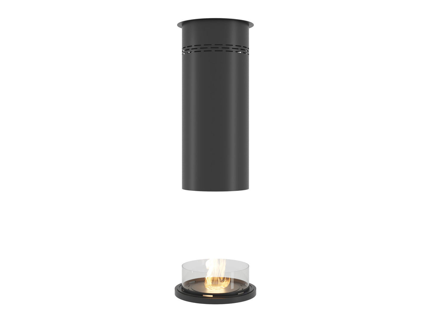 Biokamīns Inrond 80/200 cm melns - N1 Home