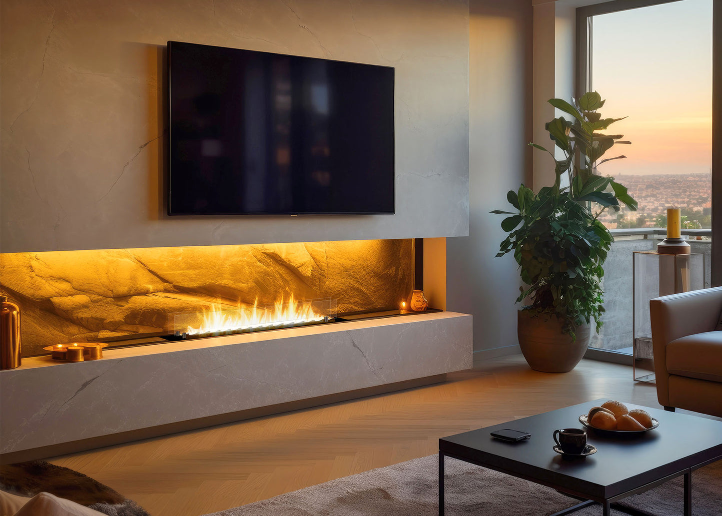 Biokamīns InseSlim 60;80;100;120;150;200/37/85 cm melns - N1 Home