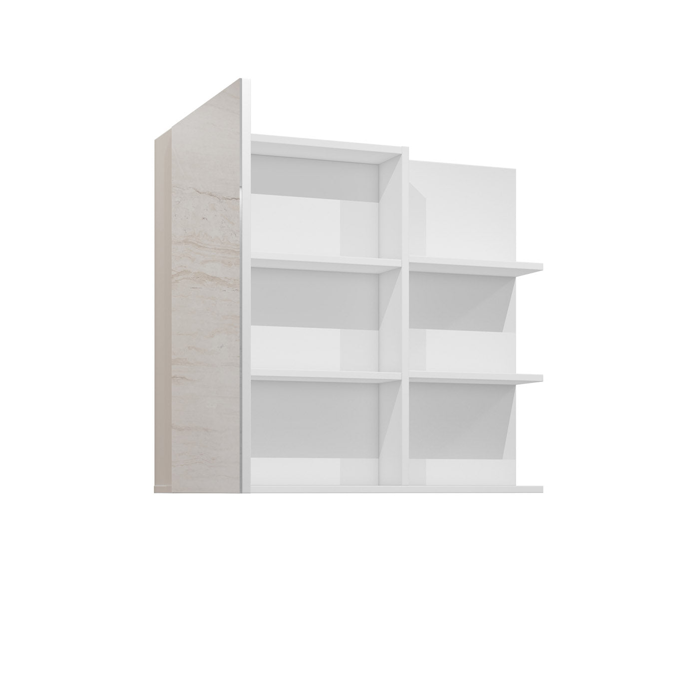 Skapis Iriva 35/30/172 cm balts/melns