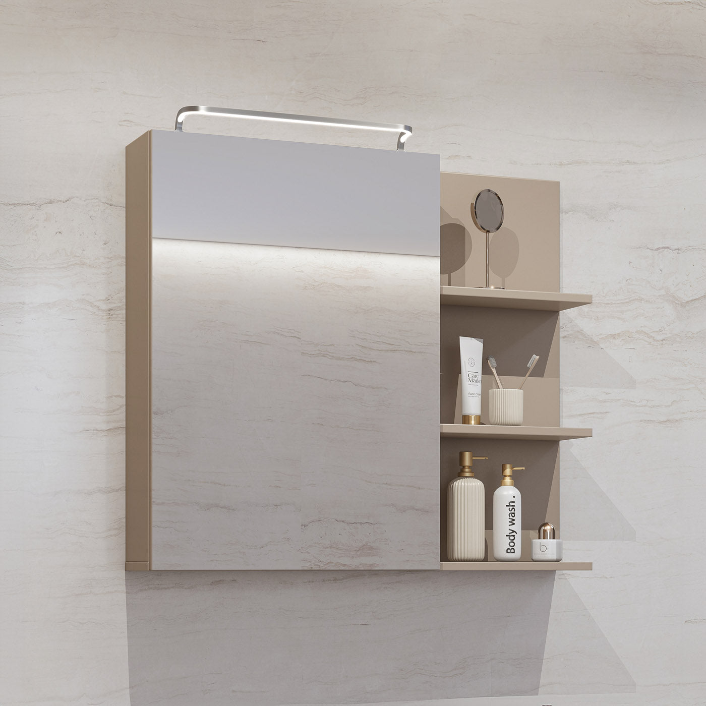 Skapis Iriva 35/30/172 cm congo/melns