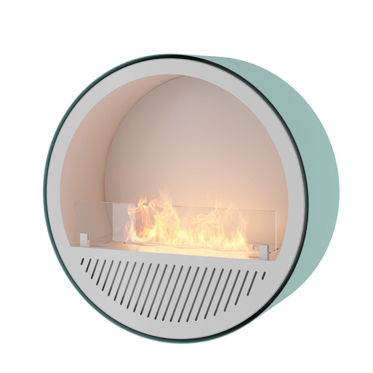 Biokamīns Incyrc Slim wall 72/30 cm gaiši zils - N1 Home