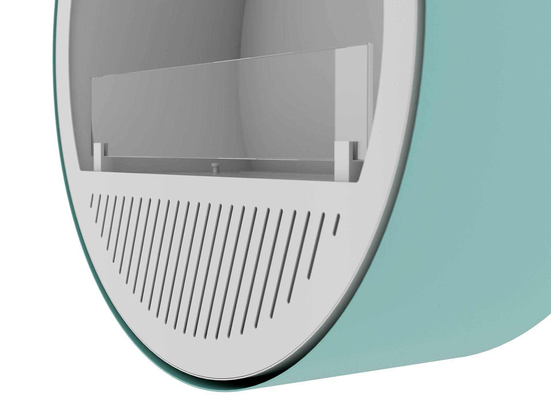 Biokamīns Incyrc Slim wall 72/30 cm gaiši zils - N1 Home