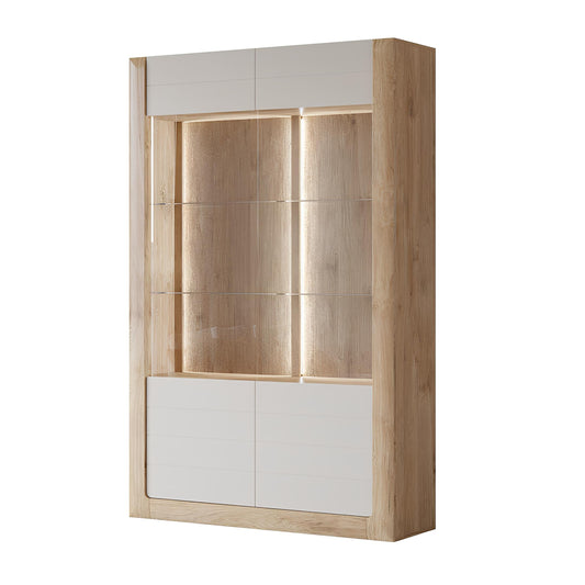 Skapis Kavasari 129/200/41 cm Hamilton ozols/kašmirs