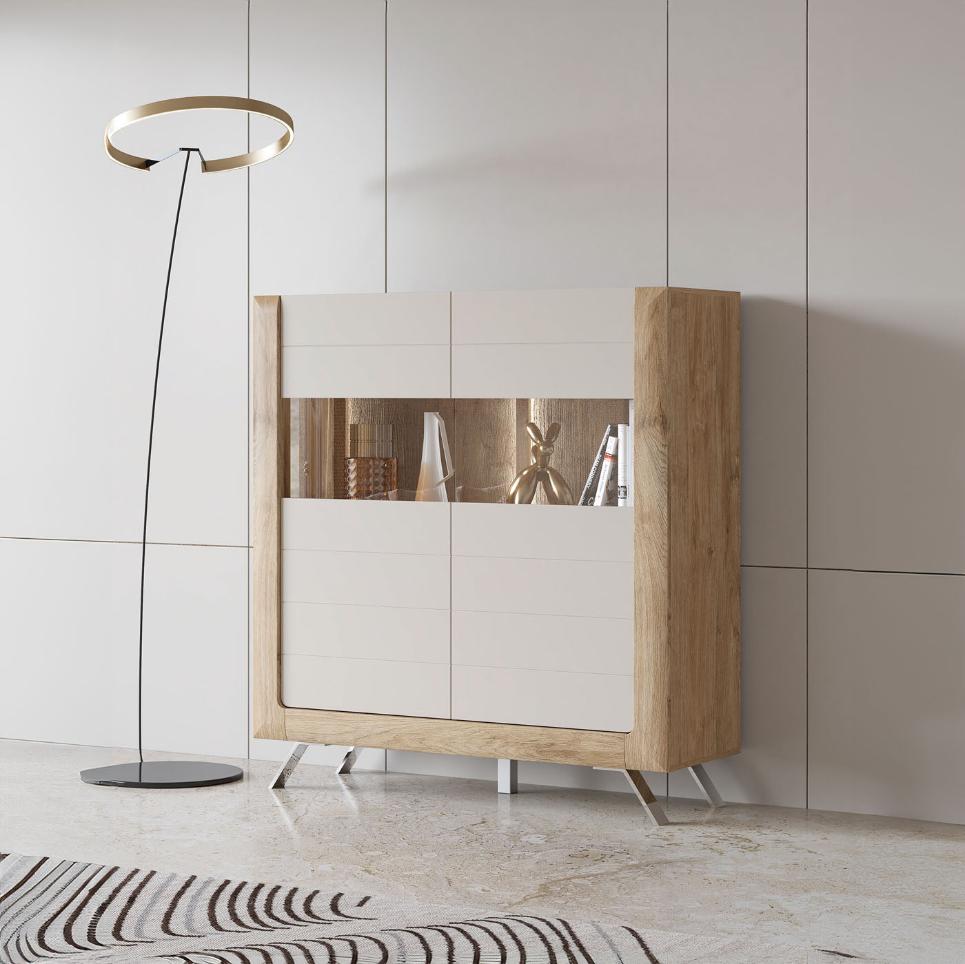 Kumode Kavasari 128/44/137 cm Hamilton ozols/kašmirs - N1 Home