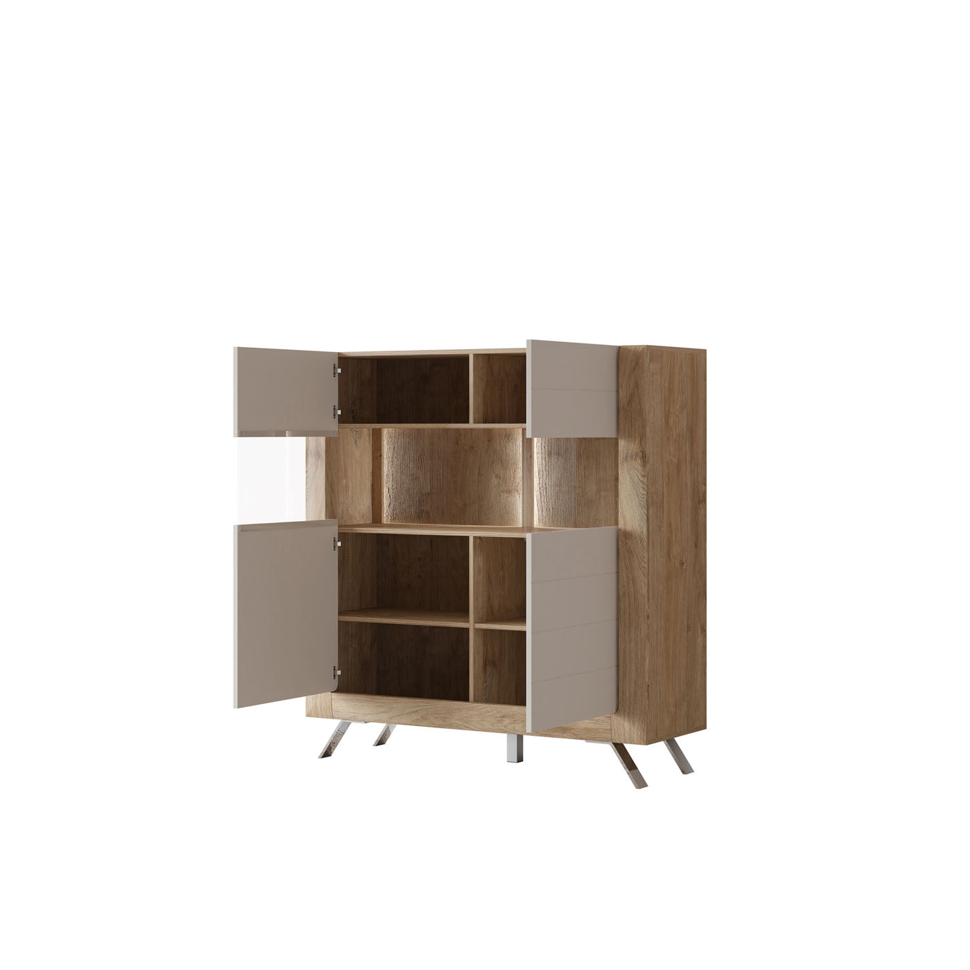 Kumode Kavasari 128/44/137 cm Hamilton ozols/kašmirs - N1 Home