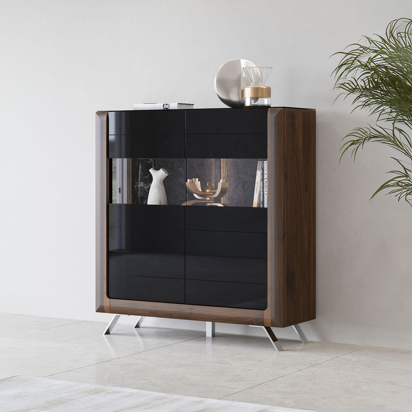 Kumode Kavasari 128/44/137 cm  Kolumbijas valrieksts/melns - N1 Home