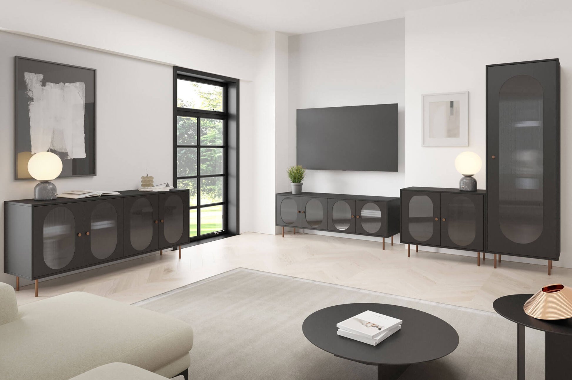 Kumode Volto 110/42/77 cm rieksts/varš - N1 Home