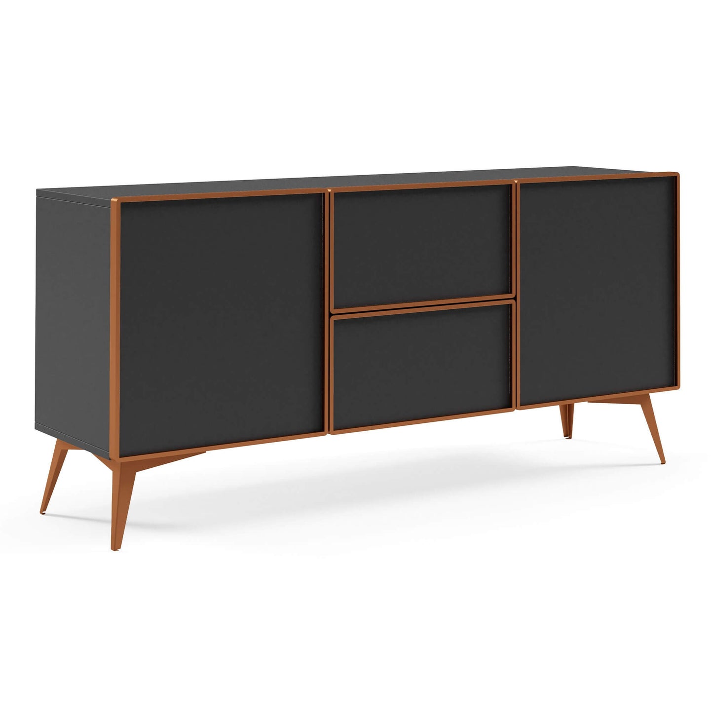 Kumode Maveja 164,5/42/77 cm melns/varš - N1 Home