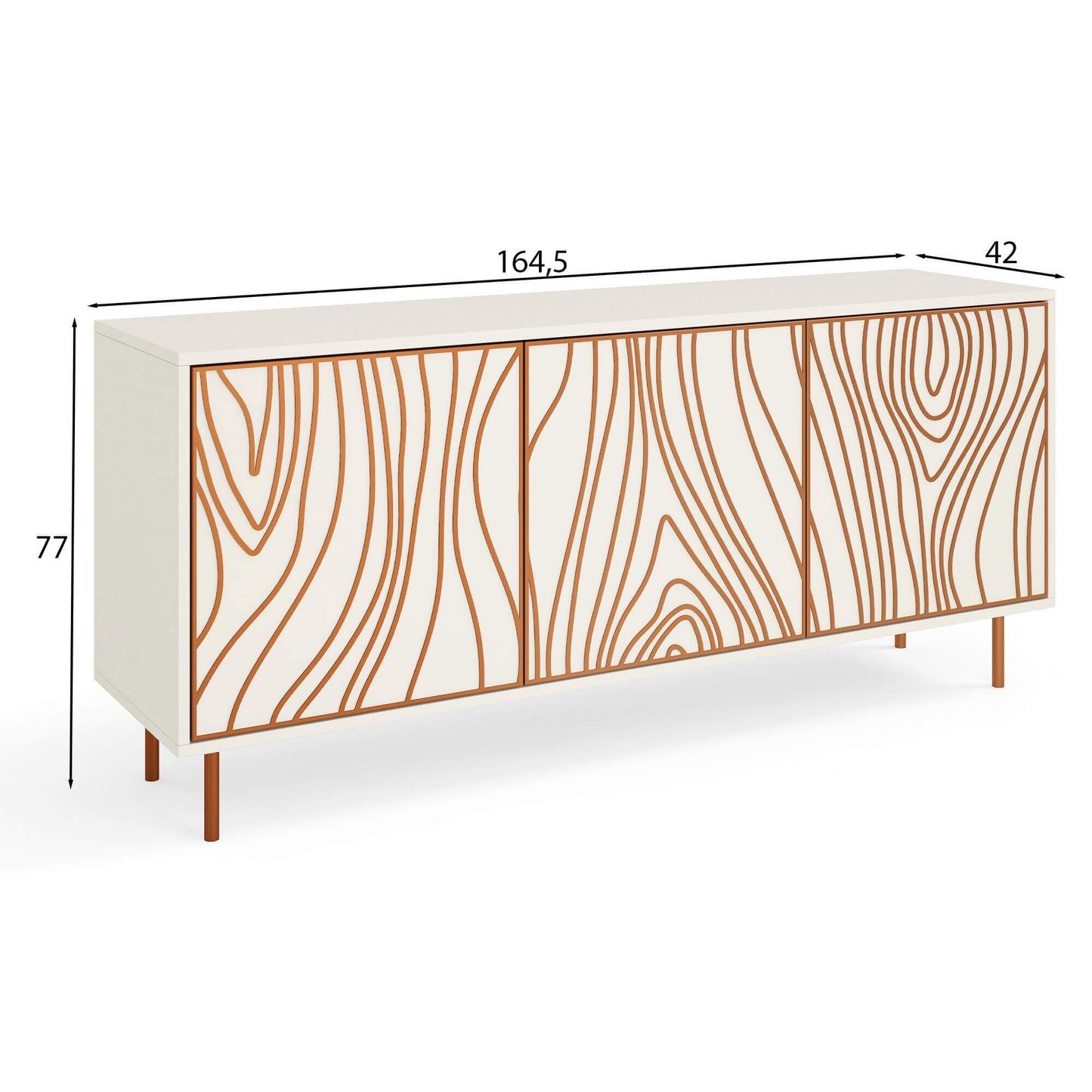 Kumode Tivas 164.5/42/77 cm kašmirs/varš - N1 Home