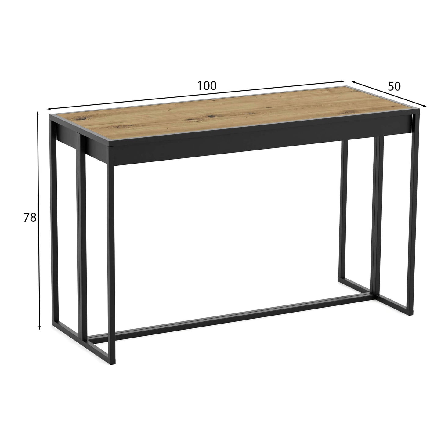 Konsole Aristo 78/18/100 cm balts hromix - N1 Home