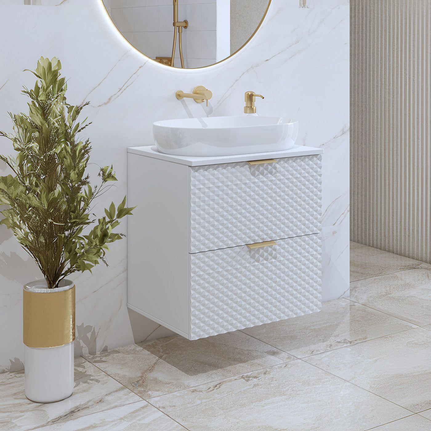 Skapis Lors 60/49/63 cm balts