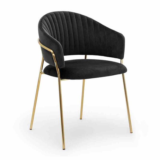 LAYLA krēsls melns / zelta kāja
