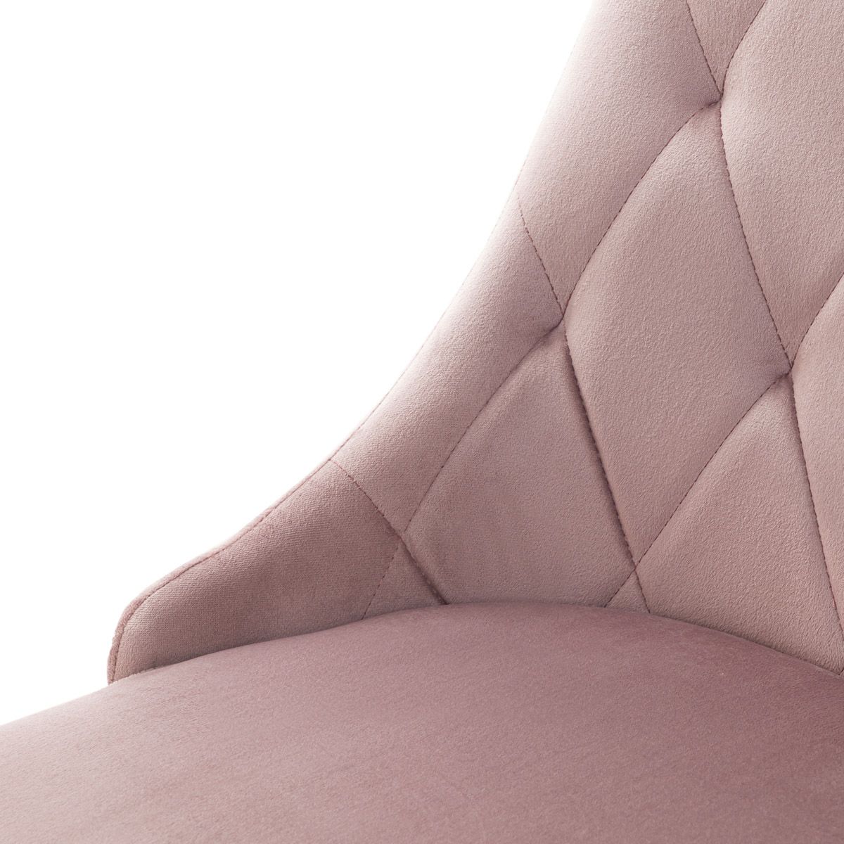 LOUIS QUILTER rozā samta krēsls 44x59x88 cm