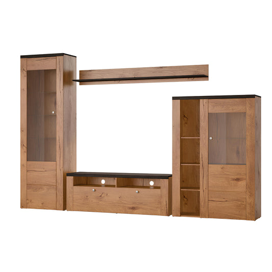 Sienas bloks Laroš 240+/206/37 cm Lefkas ozols/pieskāriena koks