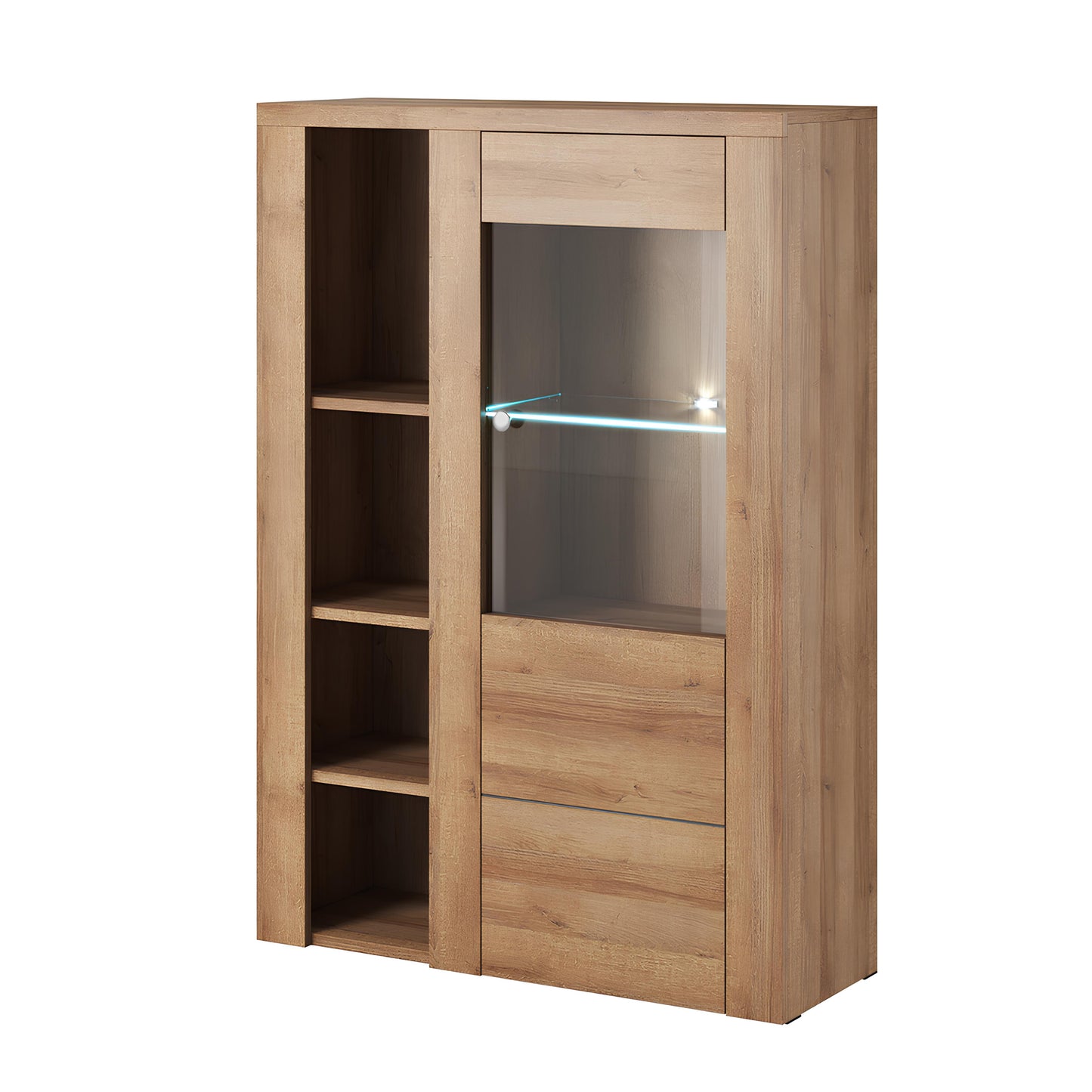 Skapis Laroš 100/37/145 cm Rivjēras gaišais ozols