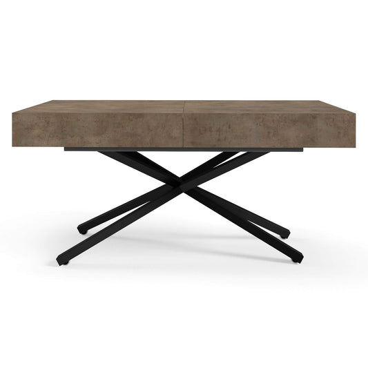 Galds Tiks X 27-80/120-200/80 cm tumši pelēks Čikago - N1 Home