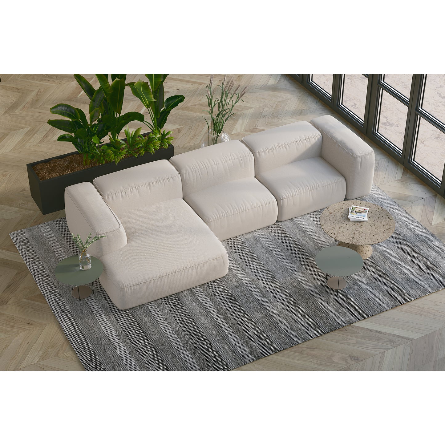 Dīvāns Lust S1 Befame 84/313/178 cm grafits - N1 Home