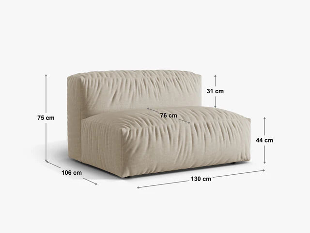 Modulārs dīvāns Martina Micadoni 106/75/132 cm Boblack Black