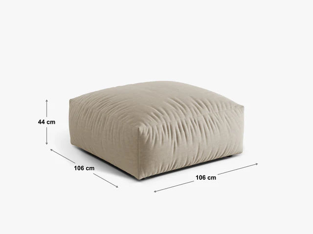 Pufs Martina Micadoni 106/44/106 cm Botruf Dark beige