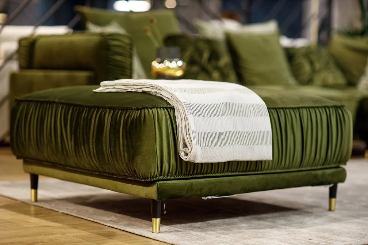 Dīvāns Bellissa Corners Befame Set 1 313/291/94 cm zaļs - N1 Home