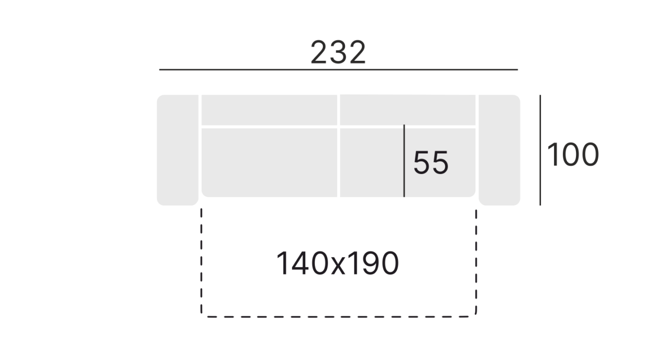 Dīvāns Nordi 232/94/55 cm Massimo 419 - N1 Home
