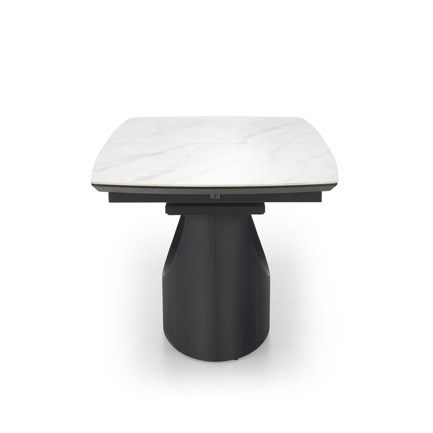 OS izgalāmams galds, baltais marmors / melns