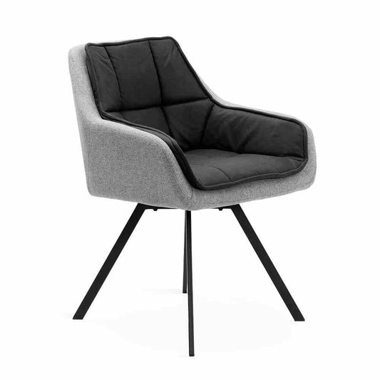 PIRLO II grozāmais krēsls grafīts+pelēka/melna kāja
