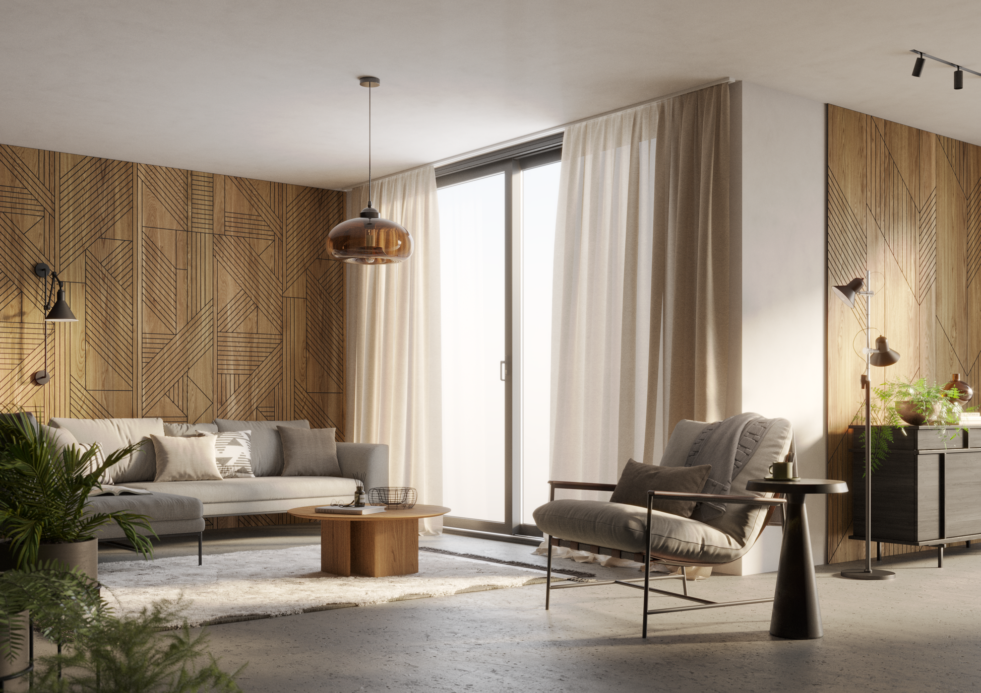 Frēzēts ozola finiera panelis AM  60x60 - N1 Home