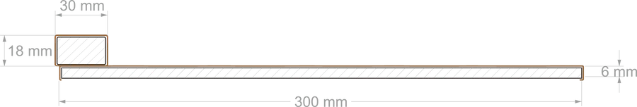 Japānas panelis Kobe 275/30 cm melns