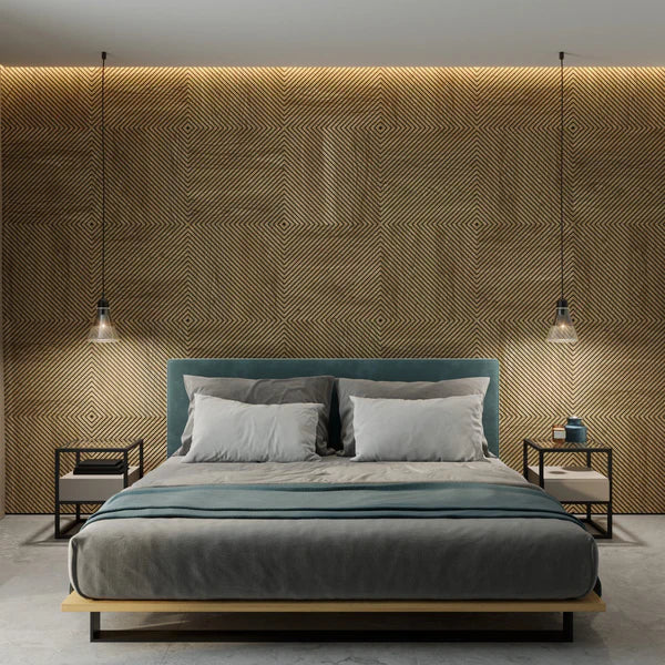 Frēzēti paneļi Breks 60/60 cm  Amerikāņu valrieksts