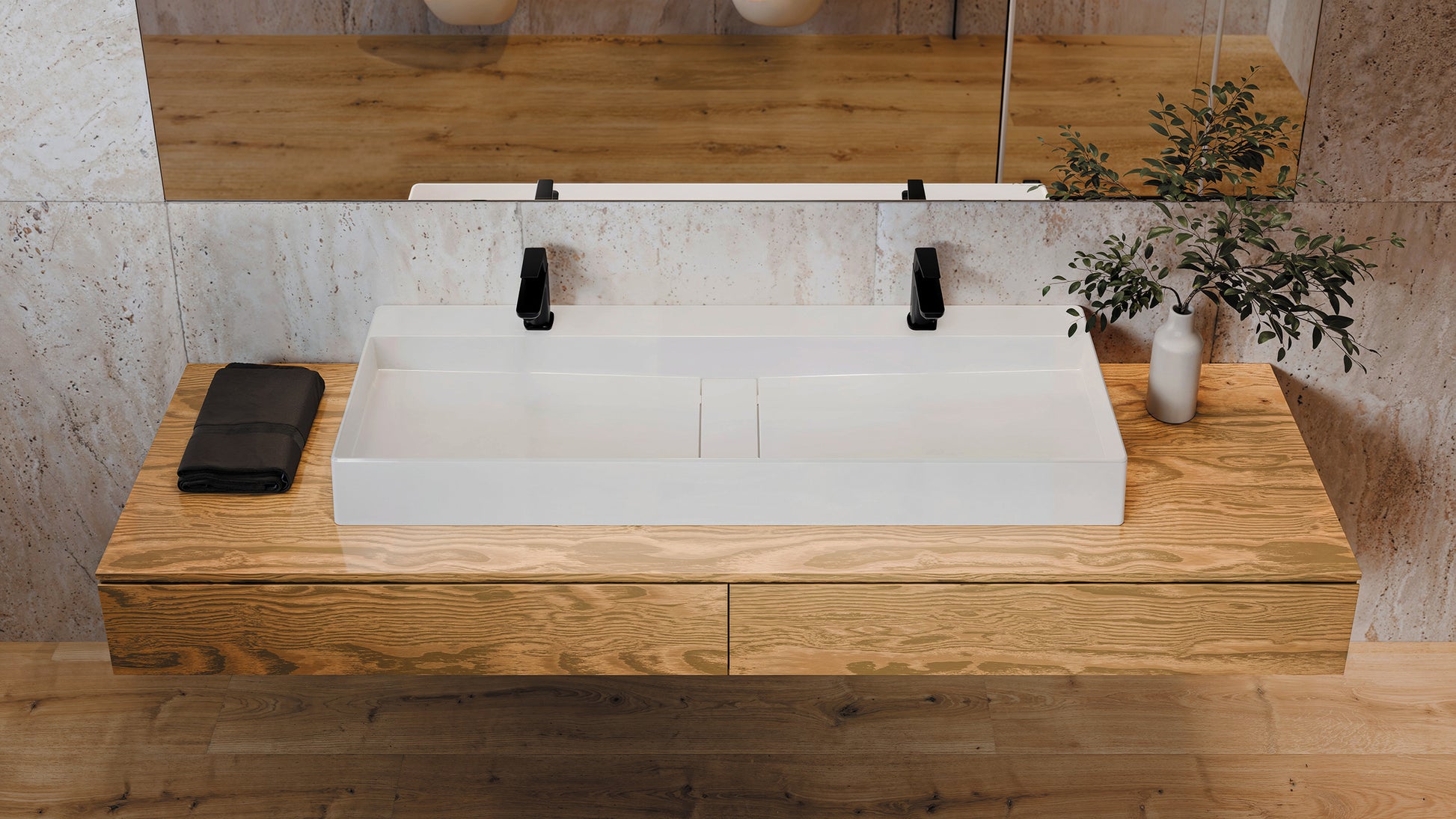 Izlietnes maisītājs BLUR 15 cm, nero - N1 Home