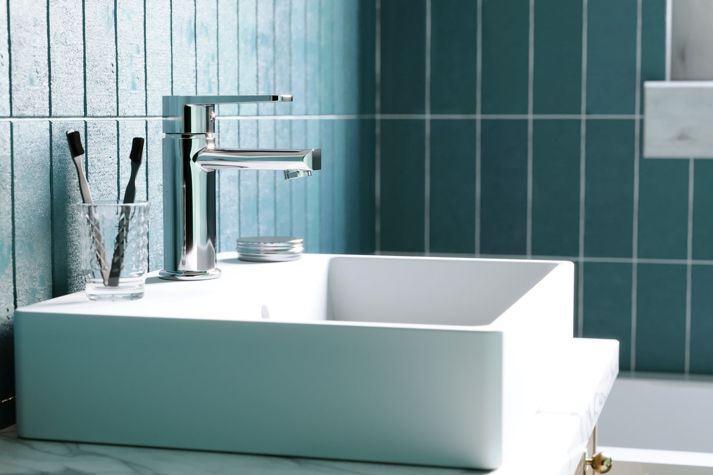 Izlietnes maisītājs Tubo 14,7 cm hroms - N1 Home