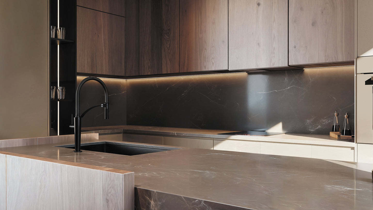 Virtuves maisītājs ar elastīgu snīpi - 2 veidu sprauslas Corda 435 mm nero - N1 Home