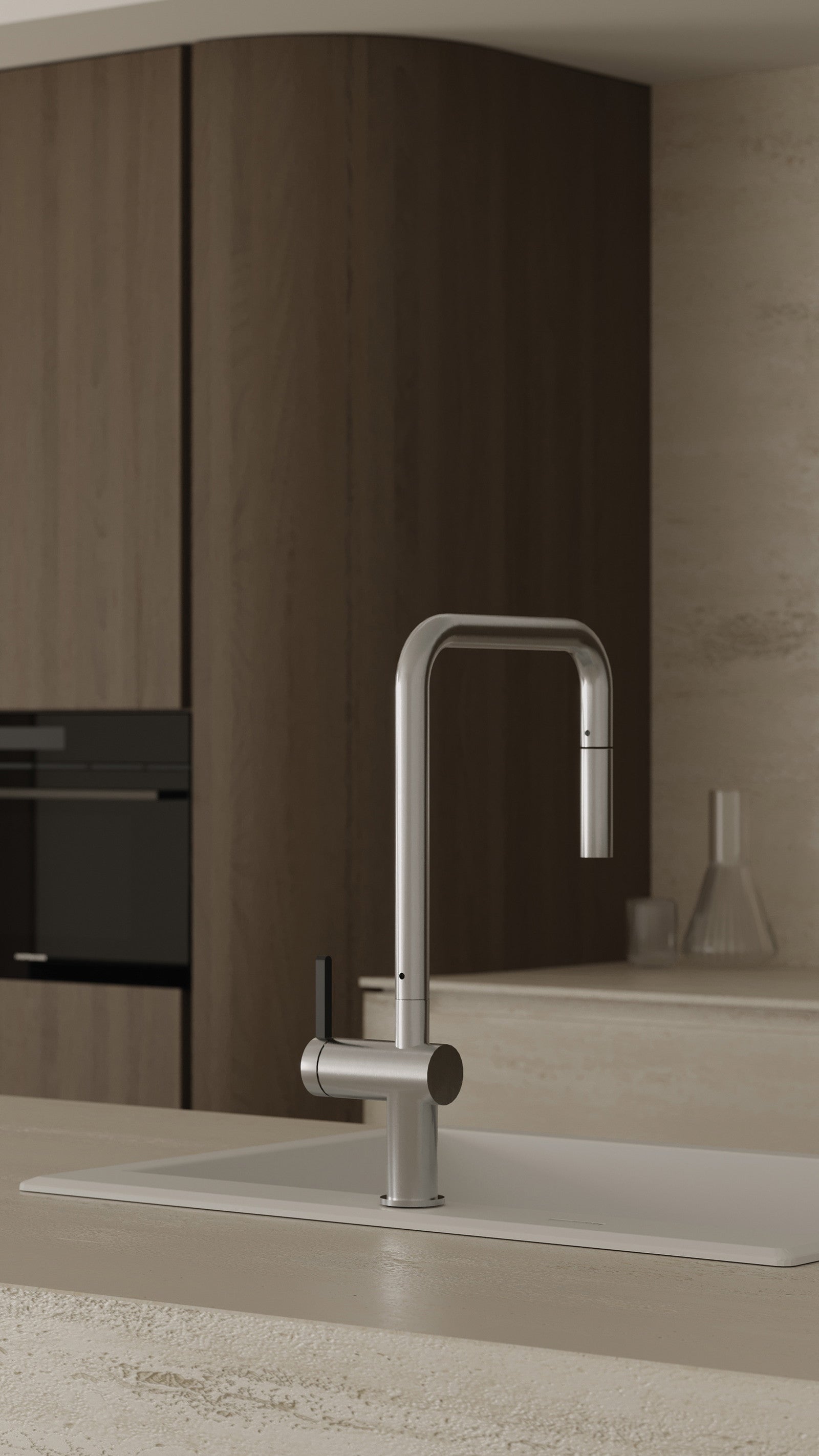 1-bļodas granīta izlietne Eridan 700 x 520 x 210 metāliski pelēka - N1 Home