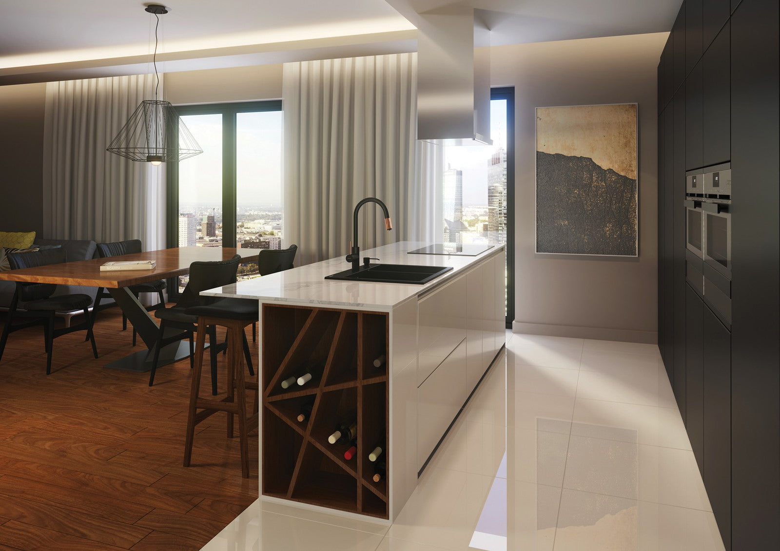 1,5 bļodiņas granīta izlietne Eridan 600 x 520 x 203 grafīta metālisks - N1 Home